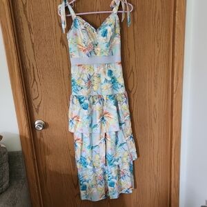 Little Mistress Floral Midi Dress - Multicolor